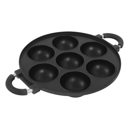 7-Hole Nonstick Takoyaki & Pancake Pan - Professional Aluminum Baking Griddle for Home/Commercial Use, Heavy-Duty Japanese-Style Cooking Mold (Easy Clean & Even Heating)
