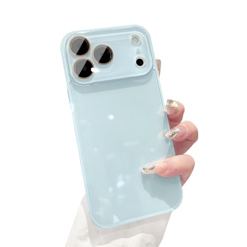 Coque iPhone 17 Pro Max antichoc en verre trempé bleu anti-rayures