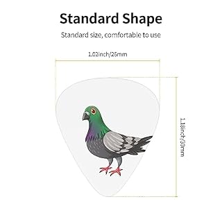 Lot de 12 médiators tendance et durables en forme de pigeon de dessin animé pour guitare électrique et basse - Les Beatles, Paul McCartney, John Lennon, RIngo Starr, George Harrison Lot de 12 médiators tendance et durables en forme de pigeon de dessin animé pour guitare électrique et basse – Image 4