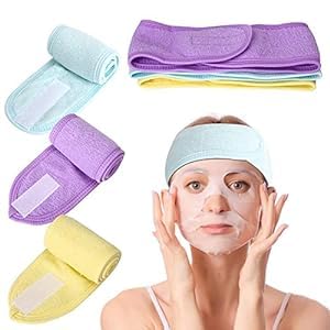tifurko Facial Spa Headband, Adjustable Elastic Headband, Non-slip Stretchable Washable Makeup Hair Band For Yoga, Sport, Bath Shower Towel Wrap Head Bands Makeup Headband (Multicolor) (Pack of 1)-picture-43