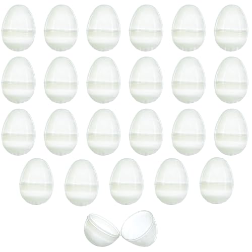 Glow in the Dark: Set of 24 Noctilucent Fillable Easter Eggs, Each 2.25 Inches