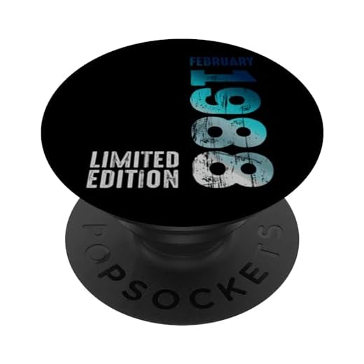 Febrero 1988 Año 1988 Retro 1988 Vintage Edición Limitada PopSockets PopGrip Intercambiable