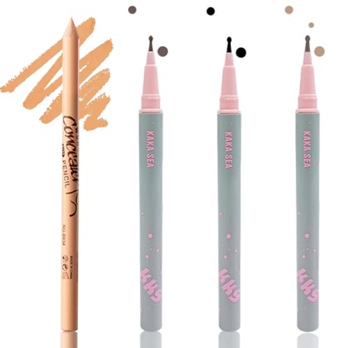 3 Stück Girl Sommersprossenstift, Natürlicher Naturgetreuer Sommersprossen-Makeup-Stift, Wasserdichter Langlebiger Sopt-Stift Mit Weichem Punkt mit Sommersprossenentferner-Stift