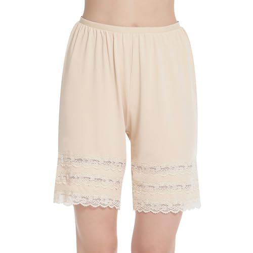 MANCYFIT Half Slip Shorts Culotte for Women Split Skirt Lace Pettipants Snip 7-9” Inseam