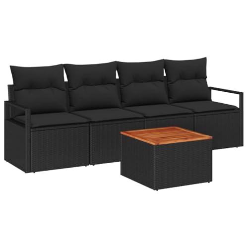 Canapé de jardin modulaire résine tressée pour ranger facilement vos coussins