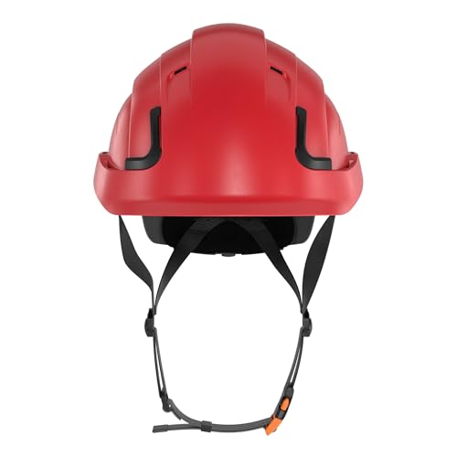 Defender Safety H2 Safety Helmet Hard Hat, Type 2 Class C and E, ANSI Z89.1 and EN 12492 Rated (Vented, Red)