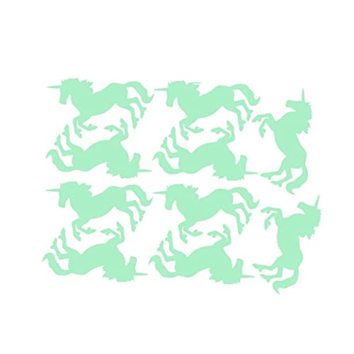 Vinilo Decorativo Luminiscente Unicornio Verde Mediano