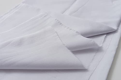 IPEA Baumwollstoff Leichter Weiß -200 cm x 150 cm - Made in Italy - Nähstoffe für Kleidung, Futter, Möbel, Accessoires, Patchwork, Einfarbiger Stoff zum Nähen