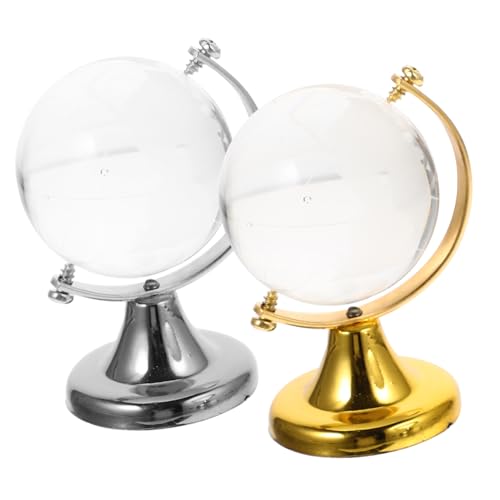 PRETYZOOM 2piezas Bolas De Cristal Transparente