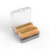 KOOAQQ [1500mAh] 2025 New Version High Capacity IMR 18350 NI18350A 3.7V Button Top Rechargeable Battery for Household and Business Devices-2 Pack