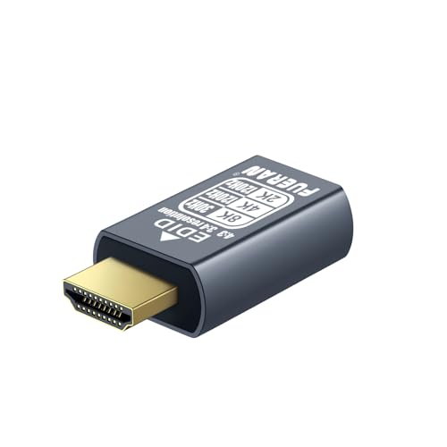 FUERAN 4K 120Hz HDMI 2.1 Dummy Plug,Virtual Display Emulator,displayport Dummy Plug 4k 120hz,Headless Ghost Display Adapter,8K 30Hz EDID Monitor 3840x2160@120HZ(8K@30Hz-4:3-1P)