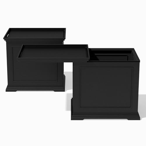 Image of Veradek Brixton Tray Table - Outdoor 2-in-1 Tray and Storage Table
