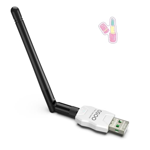 Class 1 Long Range Bluetooth Adapter for PC, QGOO USB Bluetooth Adapter for PC 5.3+EDR, Bluetooth Dongle Bluetooth Receiver Support Windows10/8.1/8/7?white-175?