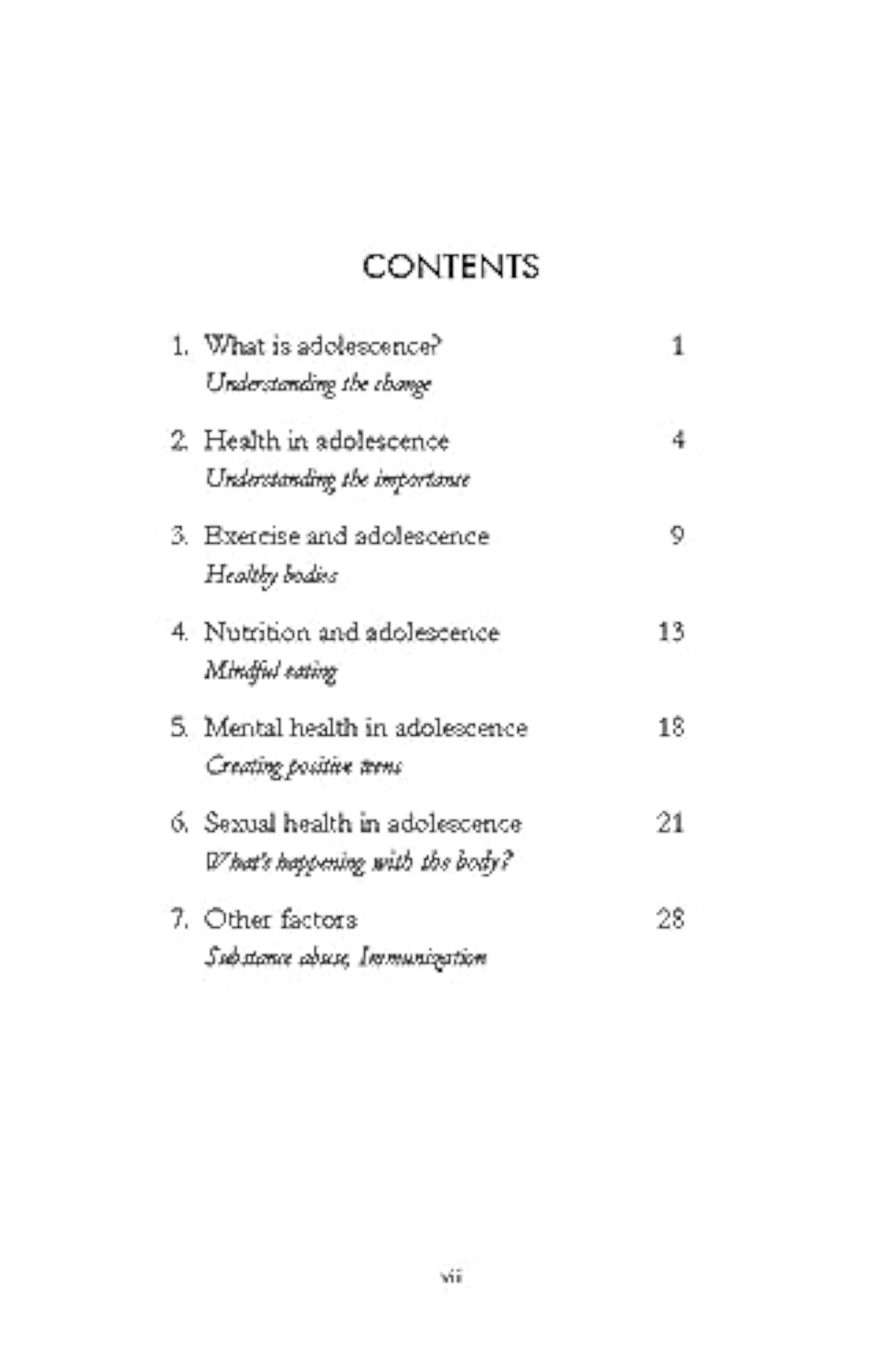 Adolescent Health: Healthy Present for Healthy Future