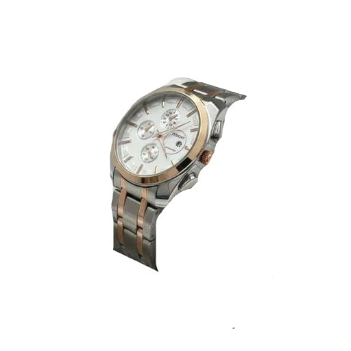 White Face Analog Timepiece with Date Indicator Stainless Steel Strap for Men Daily Use Silver Free Size