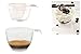 Lot de 100 tasses, transparentes, en plastique, avec anse, 140 ml, pour café, chocolat chaud, café au lait, etc