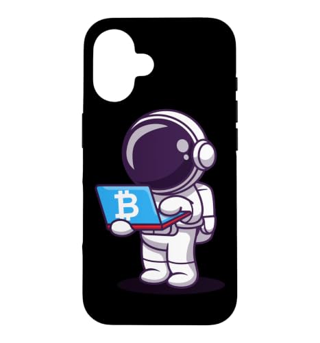 Astronaut buying ticket to the moon with BTC Bitcoin Case for iPhone 16