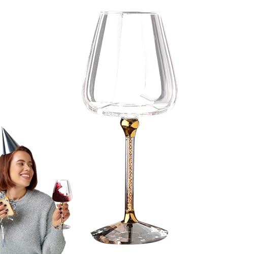 Copas de vino de vidrio con estante enrollable para cocteles y bodas 2