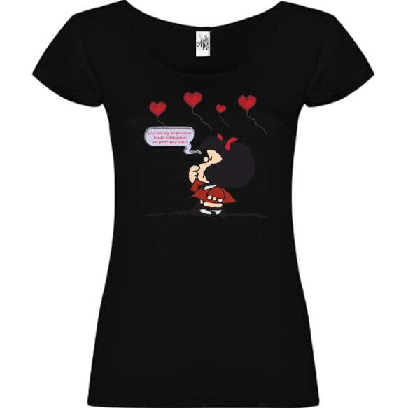 DrMugCollection Camiseta Mafalda Volar Black (M)