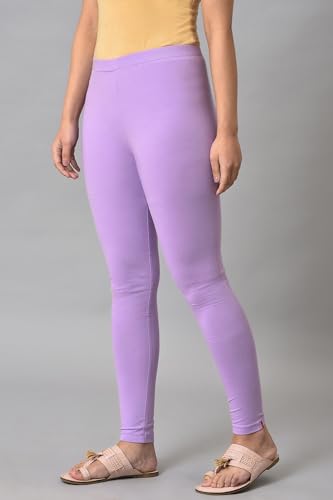 Image of W for Woman Women's Regular Fit High Rise Coral Cotton Jersey Tights