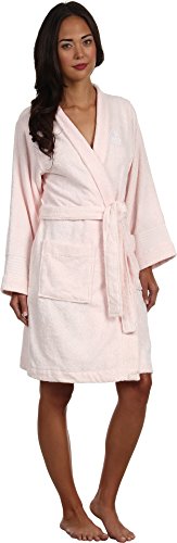 Lauren Ralph Lauren Greenwich Woven Terry Robe - Robe for Women - Front Patch Pockets - Long-Sleeve
