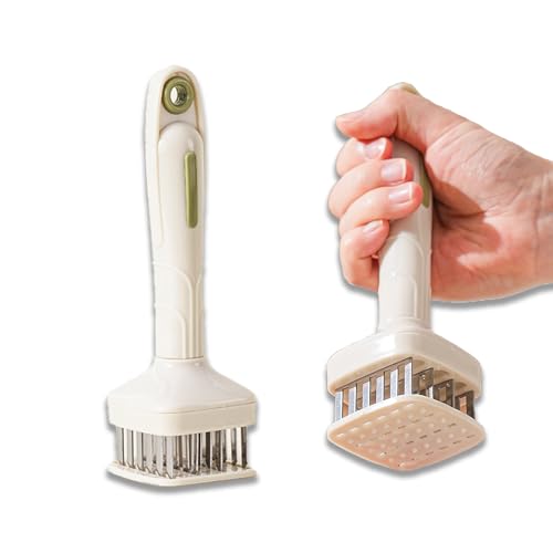 1 pezzi Batticarne Acciaio Inox Professionale, Batticarne, Strumento per Inteneritori di Carne, Adatto per cucinare varie carni in cucina, come maiale, pollo, pesce, manzo, agnello, ecc. (grigio)