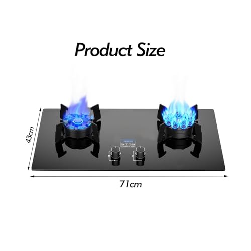 Estufa a gas empotrable 2 puestos 43 cm 110V miniatura 2