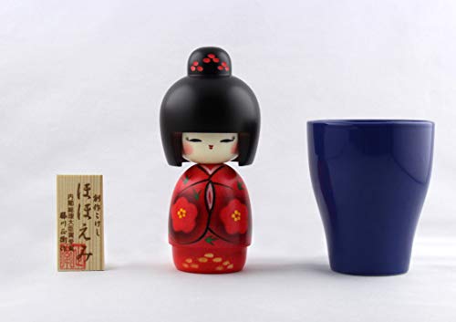 Muñeca Kokeshi Kyoohoo Japanese Hohoemi 15.4 cm miniatura 5