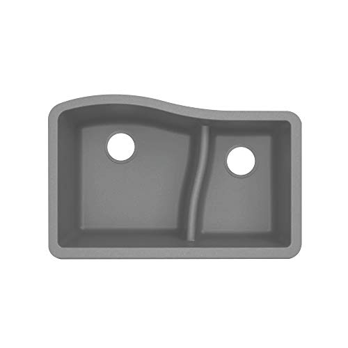 Transolid AUDA3221-17-1 Aversa SilQ Granite 32-in. Undermount Kitchen Sink in Grey