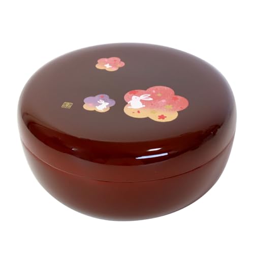 みよし漆器本舗 紀州塗り 菓子器 溜 宴うさぎ 18cm 紀州漆器 菓子盆 菓子鉢 ボウル 国産 日本製 おしゃれ お祝い お土産 ギフト プレゼント