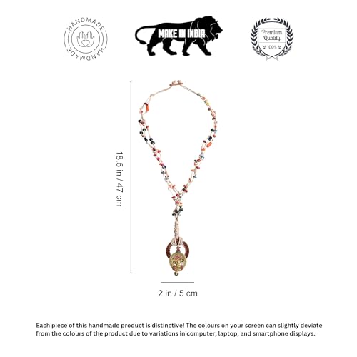 Image of AAKRITI ART CREATIONS Boho & Tribal Handcrafted Necklace Collection | Jute, Wooden & Brass Pendant Designs | Ethnic Collar, Loop & Statement Jewelry for Women | Artisan Festival & Everyday Wear