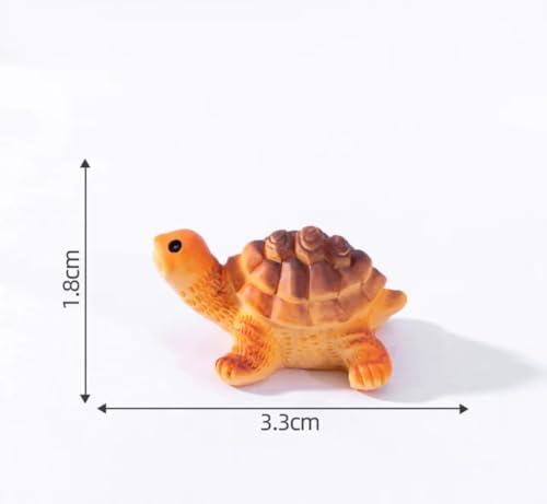 Image of VRB Dec 1 Set Miniature Showpiece Set for Home Decor,Car Dashboard,Valentine,Living Room,Gifts Figurines,Cake Decoration Items,Figurines for Home Decor. ((8 Pcs Natural Turtle Miniature))