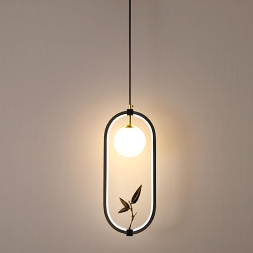 Lampe suspendue feuille de bambou pour une ambiance zen dans la chambre