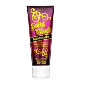 Millennium Tanning Solid Black Facial Bronzer, Skin-Firming Tanning Lotion for Face, 4 ounces