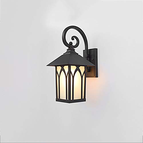 Preisvergleich Produktbild FTLY Outdoor Einfache Wasserdichte Wandlaternen Kreative Persönlichkeit Aluminiumdruckguss Rostschutz Wandleuchte Weiß Milchglas Regendicht Wandleuchte E27 Retro Hof Balkon Gang Wandleuchte