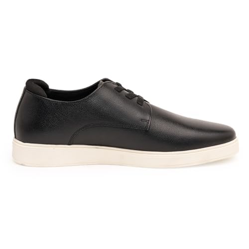 Image of Thomas Crick Luxurious Genuine Leather Sneakers with Dual-Tone Finish and Ortho Footbed