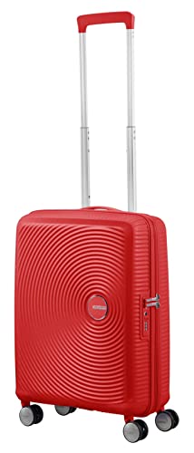 American Tourister Soundbox - Spinner S Erweiterbar Handgepäck, 55 cm, 35.5/41 L, Rot (Coral Red)