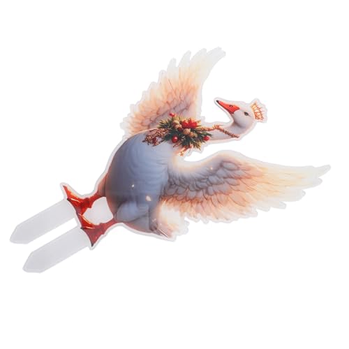 ORFOFE 面白い 動物 装飾 アヒル 金属 庭 杭 クリスマス 芝生 アヒル 装飾 冬 クリスマス 装飾品 屋外 置物 用 庭 屋外 杭