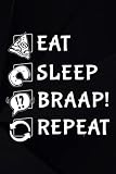 Bowling Score Book - Eat Sleep Braap! Repeat Funny Retro Vintage Style Quote: Braap!, Bowling Game Record Keeper Bowling Score Sheets, A Bowling ... Bowling casual and tournament play,College