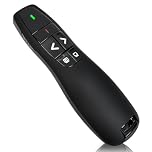 UIHRLM Presentation Clicker Remote, 2.4 GHz Wireless Presentation Remote Clicker with 6 Buttons for PowerPoint, Whiteboard Clicker Pointer Remote Control Slide Advancer for Computer, Laptop
