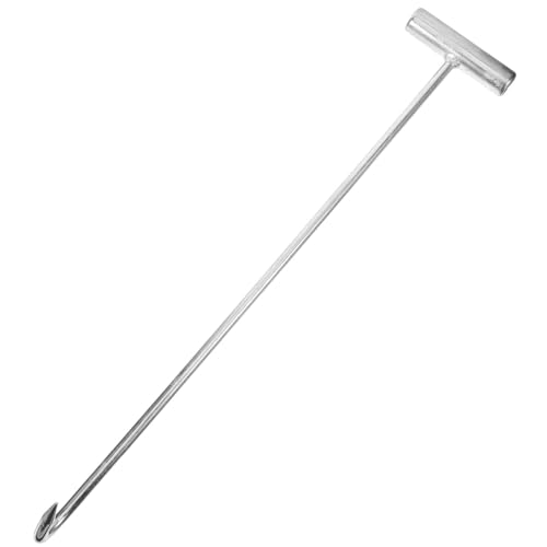 JECOMPRIS Gancho T Para Levantar Tapa De Alcantarilla, Gancho De 50cm De Largo, Material Galvanizado AntióXido, Uso Multifuncional Para Exteriores