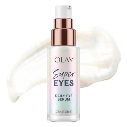 Olay Super Eye Serum - Vitamin C, Caffeine, Niacinamide, Amino Peptide, Aloe Vera - Brightens Dark Circles, Anti-Wrinkle, Anti-Aging, Brightening, Smooths Fine Lines, Firming, Hydrating, 0.45 Oz - image 1