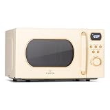 Klarstein Mikrowelle mit Grill, 800 Watt Mikrowelle Klein, Creme...