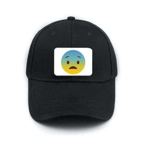 Casquette de baseball noire classique réglable au design brodé Awkward Yellow Cute Online Face