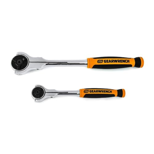 GEARWRENCH 2 Pc. 1/4' & 3/8' Drive 72 Tooth Dual Material Roto Ratchet Set - 81223