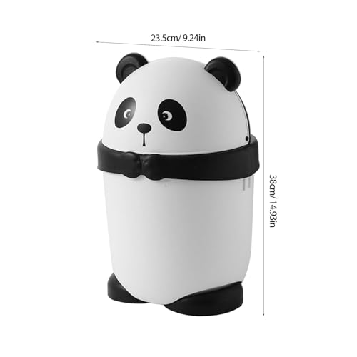 Basurero Pequeño de Plástico con Tapa y Diseño de Panda miniatura 2