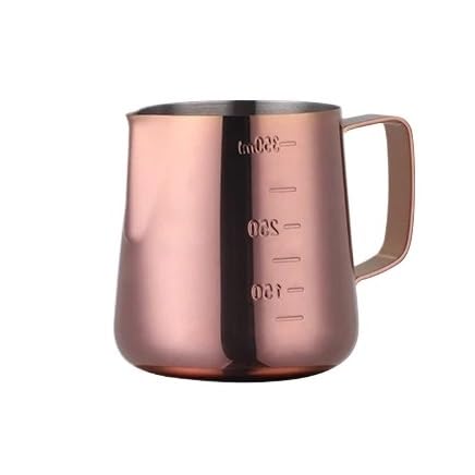 350/550ML café Latte leche espuma jarra vaporizador acero inoxidable Espresso Barista Pot(350ml rose gold)