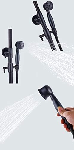 Mitigeur de douche mural noir style laiton antique monocommande
