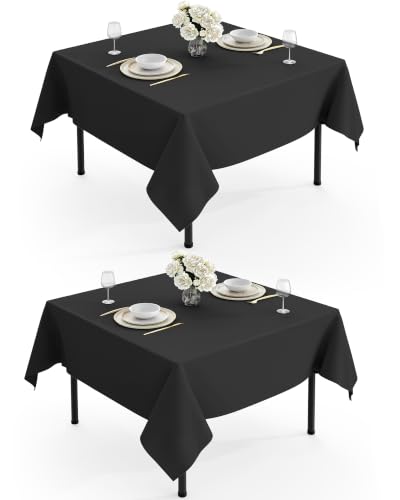 Image of Pureegg Rectangle Table Cloth 54 inch x 54 inch Black