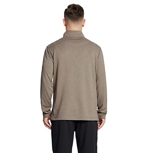 M MAELREG Pulôver masculino de golfe com zíper de 1/4 de manga comprida, gola redonda, 1/4 e zíper,